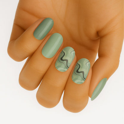 Holy Grail Nail Non-UV Nail Wraps Mists of Time - Wide Fit Wrap (22 Piece)