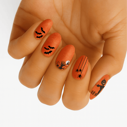 Holy Grail Nail Non-UV Nail Wraps Orange You Excited It's Halloween? - Holy Classics (Non-UV Nail Wraps)