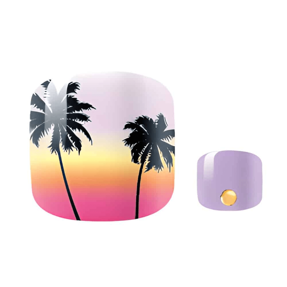 Holy Grail Nail Non-UV Nail Wraps Palm Sunset - Holy Classics (Non-UV Pedi Wraps)