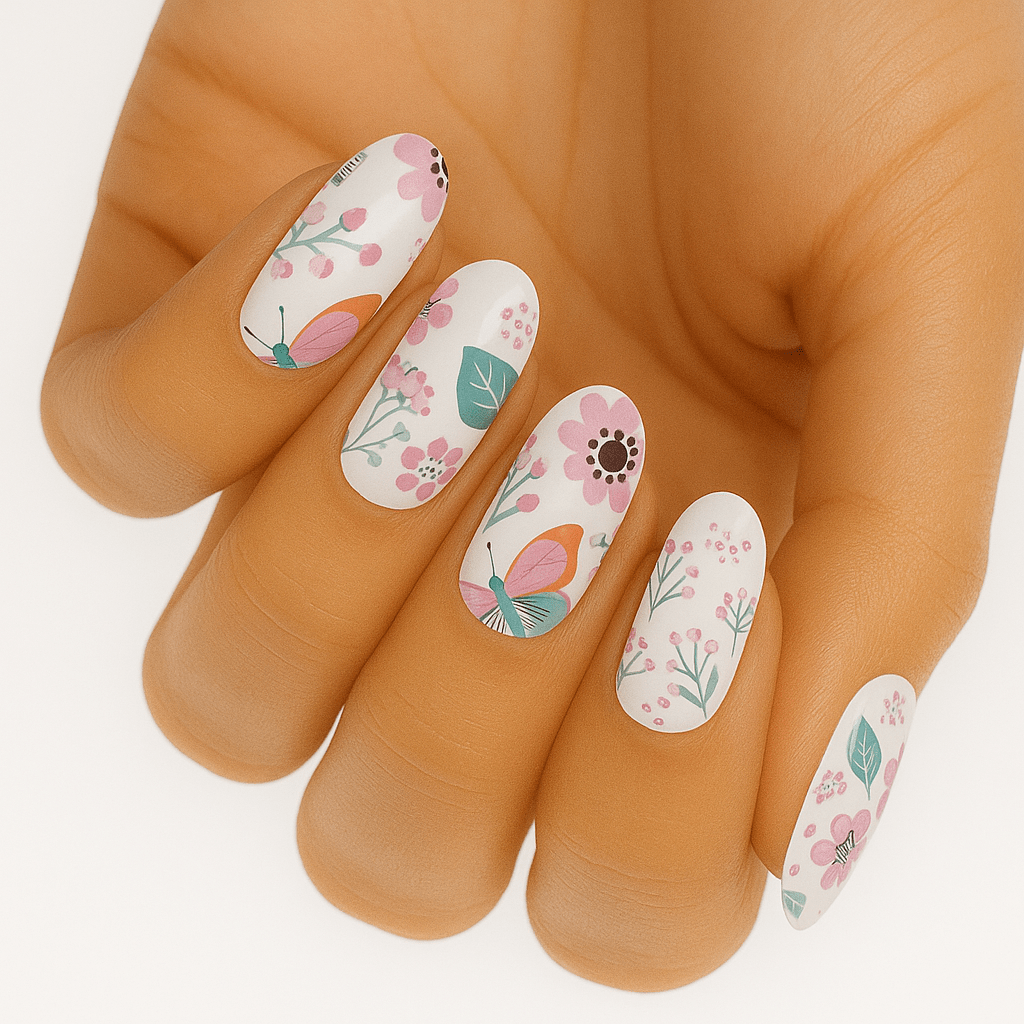 Holy Grail Nail Non-UV Nail Wraps Pink Butterfly - Holy Classics (Non-UV Nail Wraps)