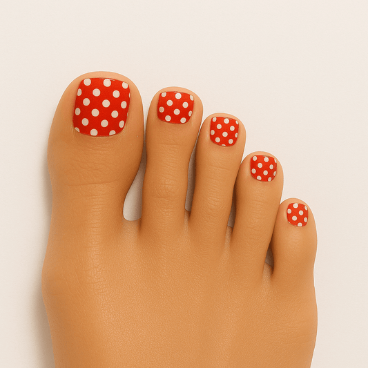 Holy Grail Nail Non-UV Nail Wraps Polka Dot Red - Holy Classics (Non-UV Pedi Wraps)