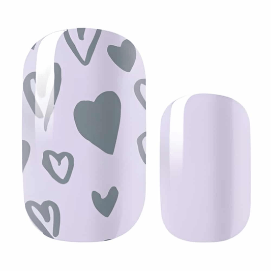 Holy Grail Nail Non-UV Nail Wraps Purple Hearts - Holy Classics (Non-UV Nail Wraps)