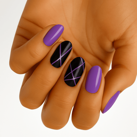 Holy Grail Nail Non-UV Nail Wraps Purple Mikado - Holy Classics (Non-UV Nail Wraps)