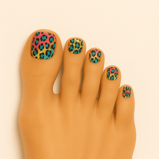 Holy Grail Nail Non-UV Nail Wraps Rainbow Leopard - Holy Classics (Non-UV Pedi Wraps)