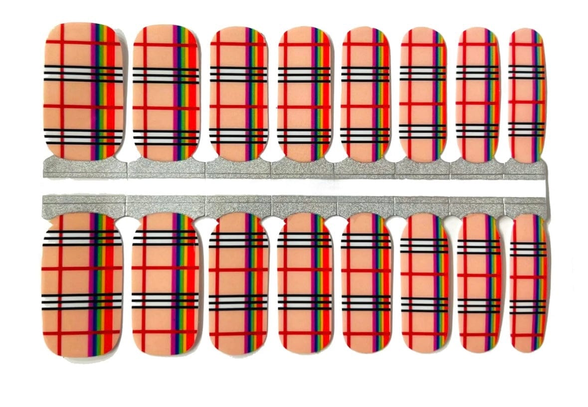 Holy Grail Nail Non-UV Nail Wraps Rainbow Plaid - Holy Classics (Non-UV Nail Wraps)