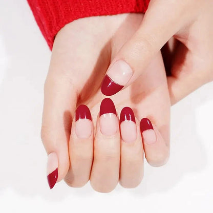 Holy Grail Nail Non-UV Nail Wraps Red and Gold French Mani - Holy Classics (Non-UV Nail Wraps)