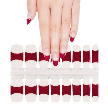 Holy Grail Nail Non-UV Nail Wraps Red and Gold French Mani - Holy Classics (Non-UV Nail Wraps)