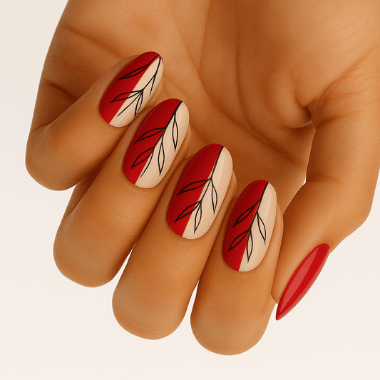 Holy Grail Nail Non-UV Nail Wraps Red Fern (Transparent) - Holy Classics (Non-UV Nail Wraps)