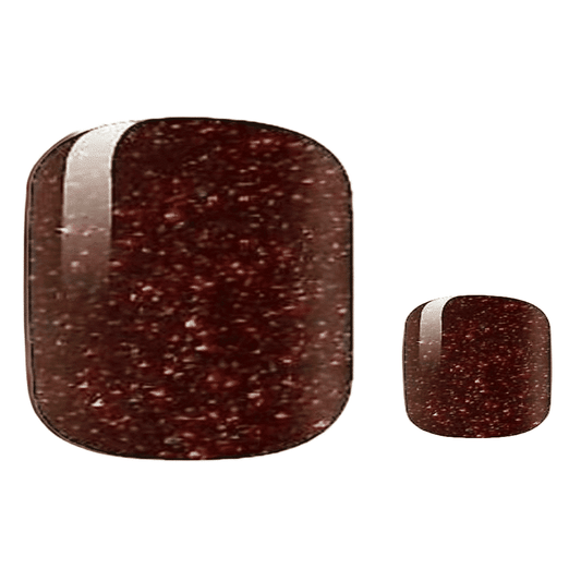 Holy Grail Nail Non-UV Nail Wraps Red Glitter - Pedi Wraps