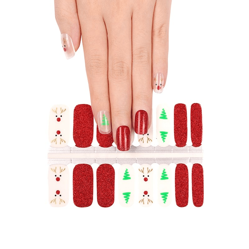 Holy Grail Nail Non-UV Nail Wraps Red Nosed Reindeer (Transparent) - Holy Classics (Non-UV Nail Wraps)