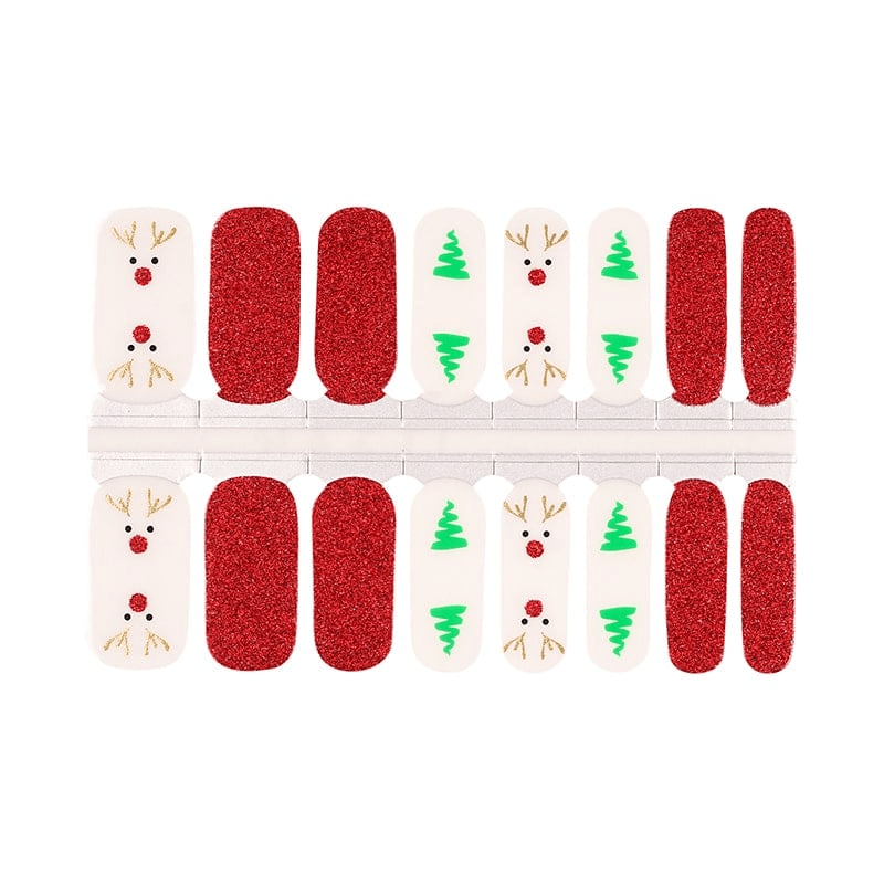 Holy Grail Nail Non-UV Nail Wraps Red Nosed Reindeer (Transparent) - Holy Classics (Non-UV Nail Wraps)