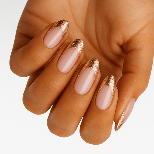 Holy Grail Nail Non-UV Nail Wraps Rose Crackle French Mani (Part Transparent)- Holy Classics (Non-UV Nail Wraps)