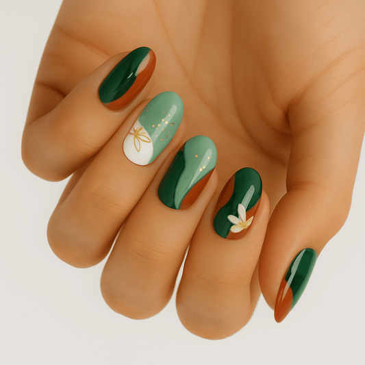 Holy Grail Nail Non-UV Nail Wraps Sage & Russet - Holy Classics (Non-UV Nail Wraps)