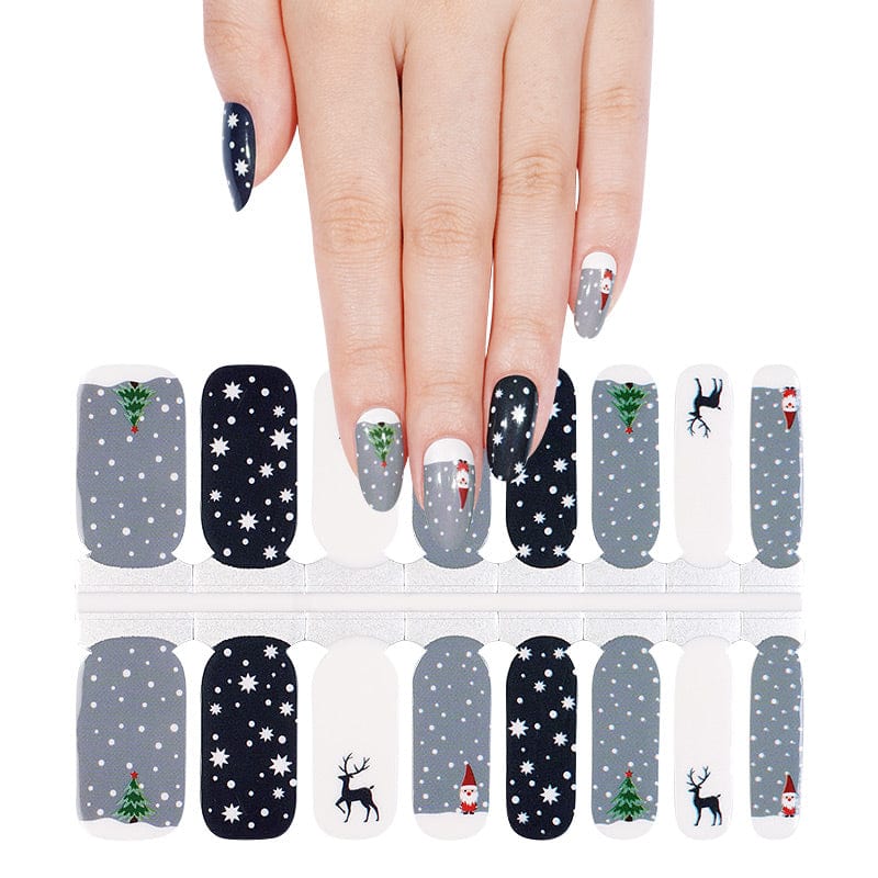Holy Grail Nail Non-UV Nail Wraps Silent Night, Shiny Nails