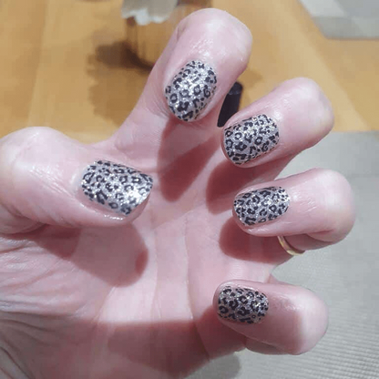 Holy Grail Nail Non-UV Nail Wraps Silver Leopard - Holy Classics (Non-UV Nail Wraps)