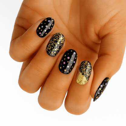 Holy Grail Nail Non-UV Nail Wraps Sparkle in Black - Holy Classics (Non-UV Nail Wraps)