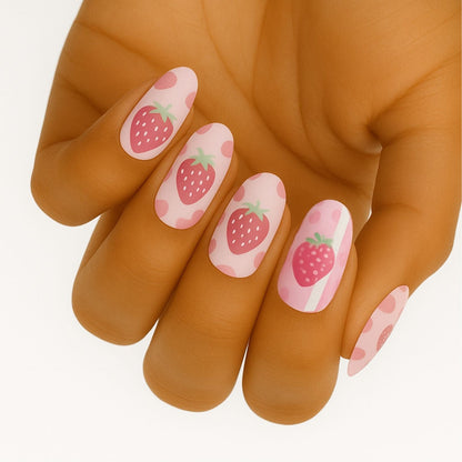 Holy Grail Nail Non-UV Nail Wraps Strawberries and Cream - Holy Classics (Non-UV Nail Wraps)