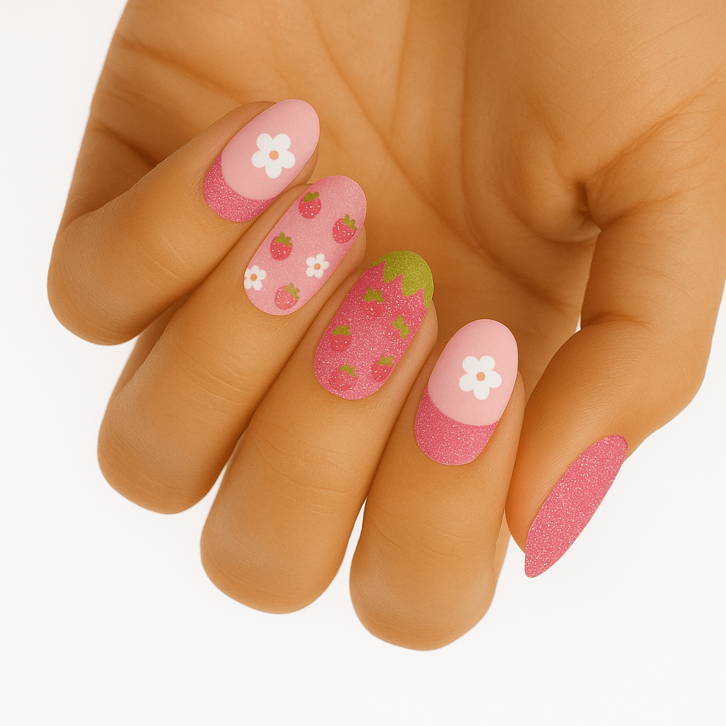 Holy Grail Nail Non-UV Nail Wraps Strawberry Swirl - Holy Classics (Non-UV Nail Wraps)