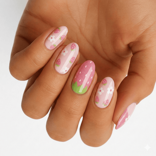 Holy Grail Nail Non-UV Nail Wraps Strawberry Swirl - Holy Classics (Non-UV Nail Wraps)