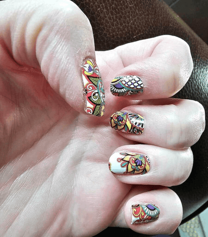 Holy Grail Nail Non-UV Nail Wraps Swirly Curls - Holy Classics (Non-UV Nail Wraps)