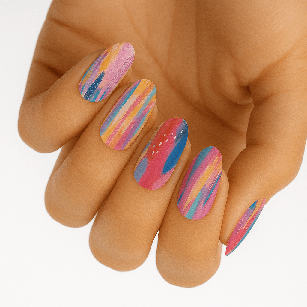 Holy Grail Nail Non-UV Nail Wraps Technicolour Waterfall - Nail Wraps