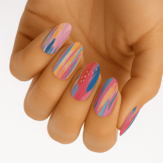 Holy Grail Nail Non-UV Nail Wraps Technicolour Waterfall - Nail Wraps