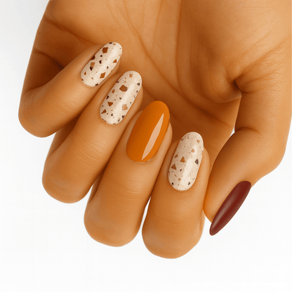 Holy Grail Nail Non-UV Nail Wraps Terrazzo Sunset - Holy Classics (Non-UV Nail Wraps)