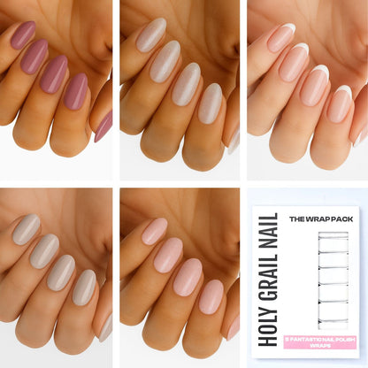 Holy Grail Nail Non-UV Nail Wraps The Light Nudes Pack