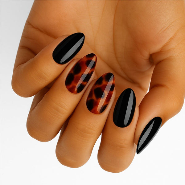 Holy Grail Nail Non-UV Nail Wraps Tortoiseshell Noir - Holy Classics (Non-UV Nail Wraps)