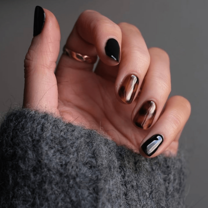 Holy Grail Nail Non-UV Nail Wraps Tortoiseshell Noir - Holy Classics (Non-UV Nail Wraps)