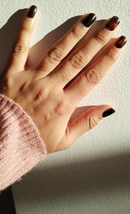 Holy Grail Nail Non-UV Nail Wraps Tortoiseshell Noir - Holy Classics (Non-UV Nail Wraps)