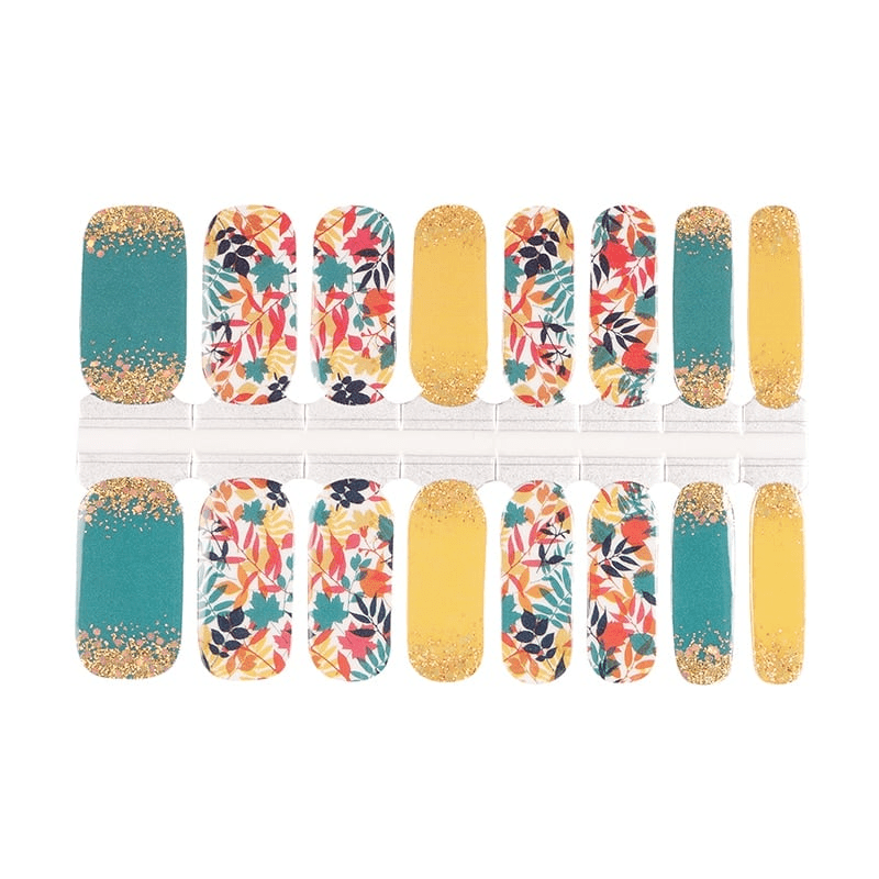 Holy Grail Nail Non-UV Nail Wraps Tropical Leaves (Glitter) - Holy Classics (Non-UV Nail Wraps)