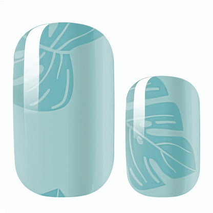 Holy Grail Nail Non-UV Nail Wraps Turquoise Leaves - Holy Classics (Non-UV Nail Wraps)