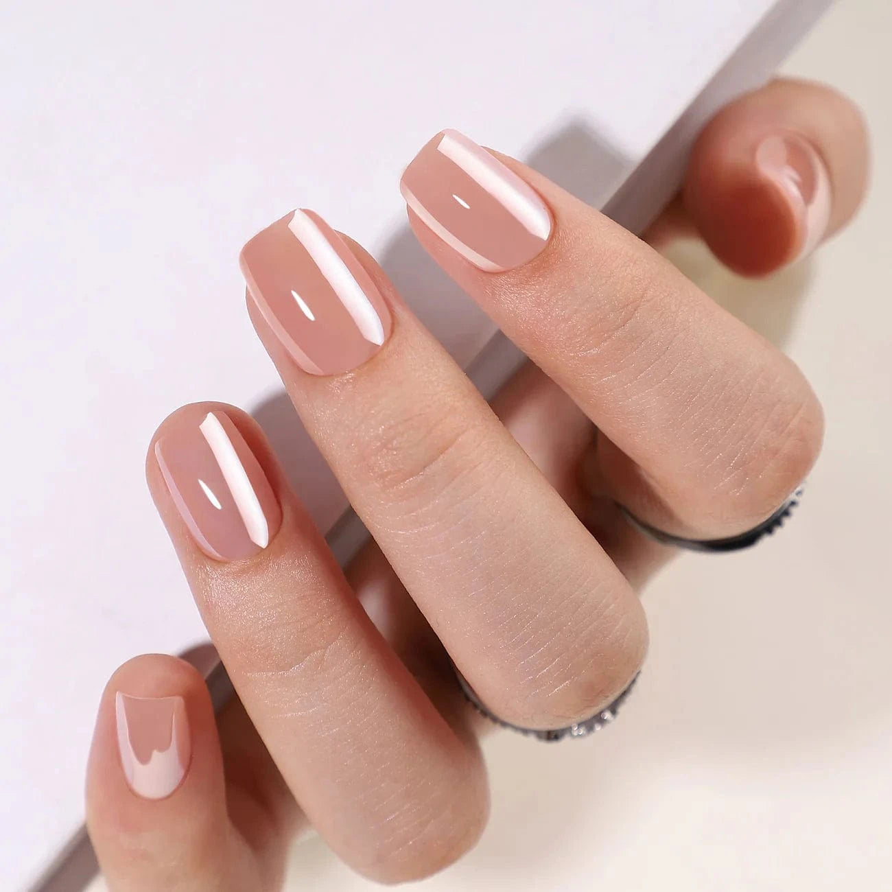 Holy Grail Nail press on Aurora (Glazed)  - Soft Gel Press Ons (Short Square)