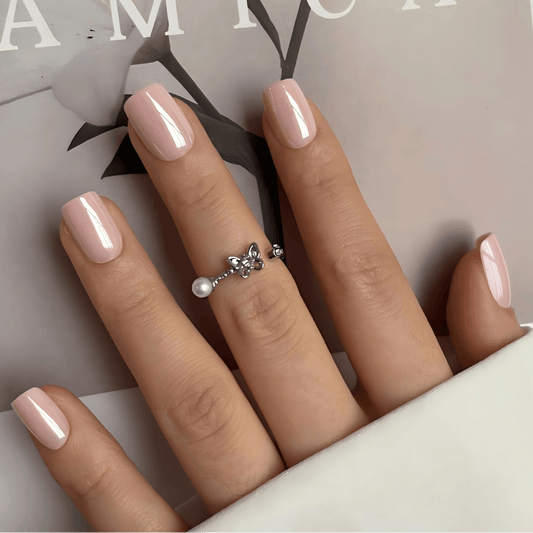 Holy Grail Nail press on Aurora (Glazed) -  Soft Gel Press Ons (Short Square)