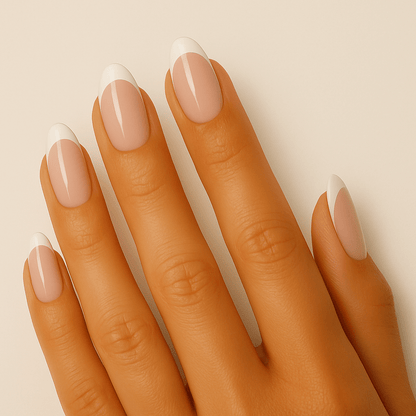 Holy Grail Nail press on Classic Almond French Mani - Soft Gel Press Ons