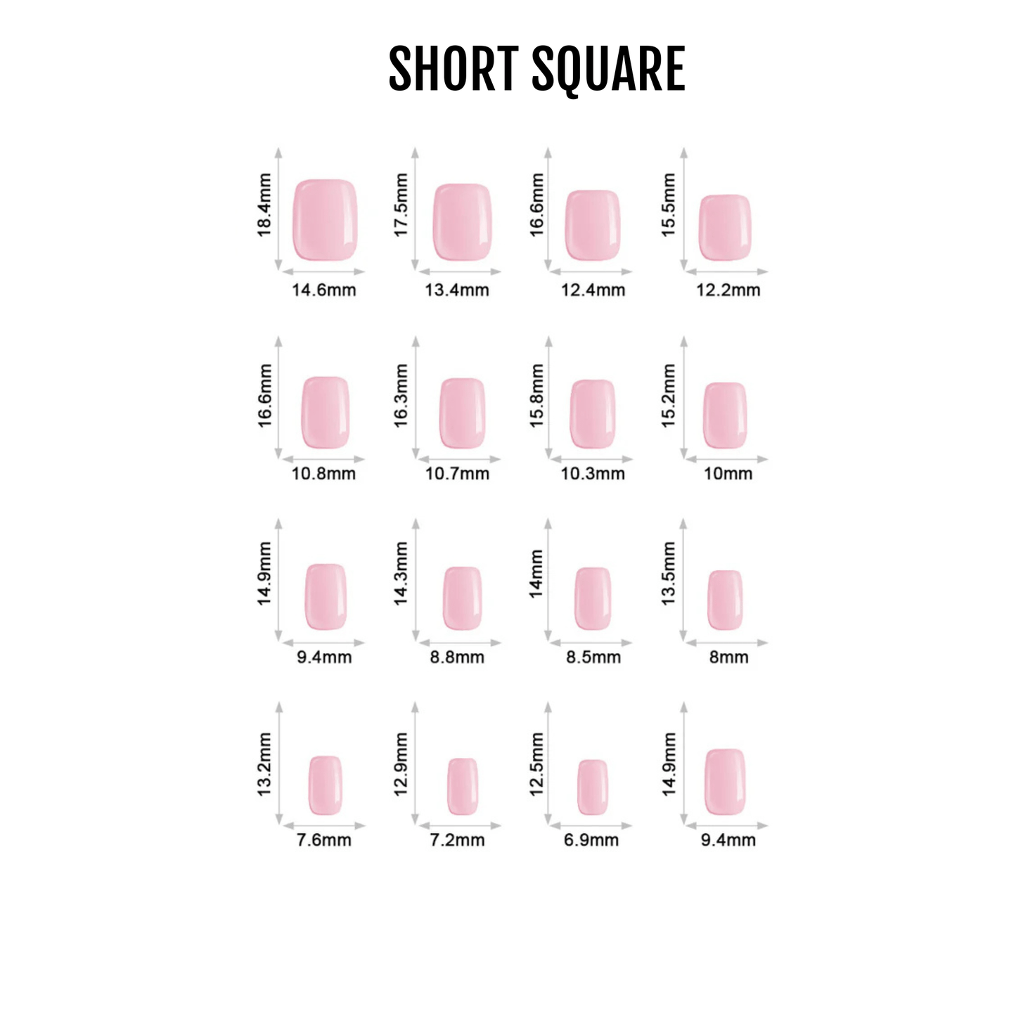 Holy Grail Nail press on Classic Square French Mani- Soft Gel Press Ons