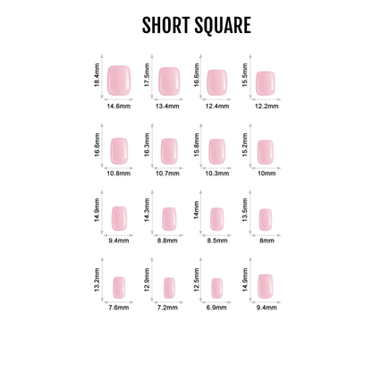 Holy Grail Nail press on Classic Square French Mani- Soft Gel Press Ons