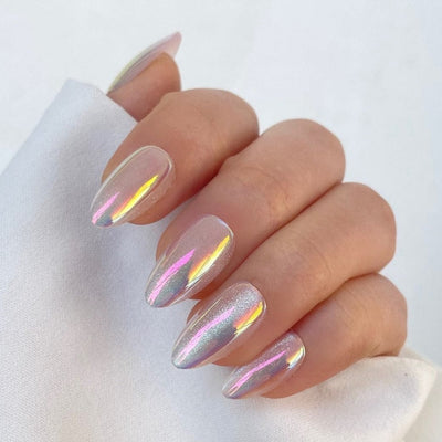 Come Closer, Look Twice (Cat's eye) - Soft Gel Press Ons (Short Almond)