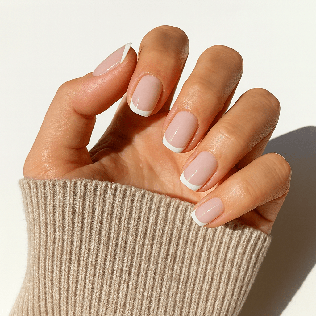Holy Grail Nail press on French Chic - Soft Gel Press Ons (Extra Short Natural)