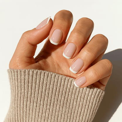 Holy Grail Nail press on French Chic - Soft Gel Press Ons (Extra Short Natural)