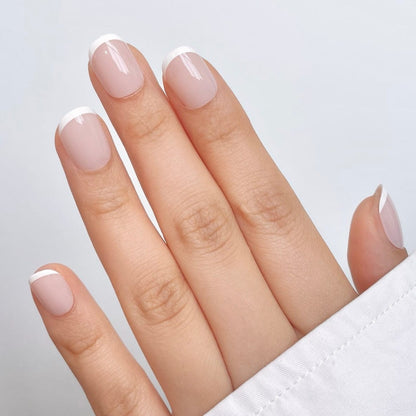 Holy Grail Nail press on French Chic - Soft Gel Press Ons (Extra Short Natural)