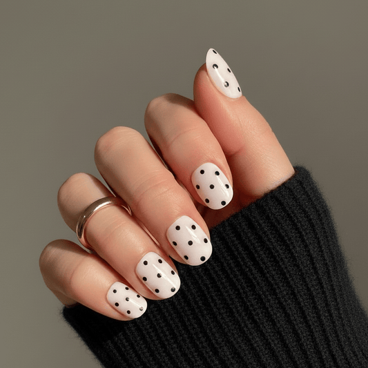 Holy Grail Nail press on Kiss My Dots - Soft Gel Press Ons (Extra Short Natural)