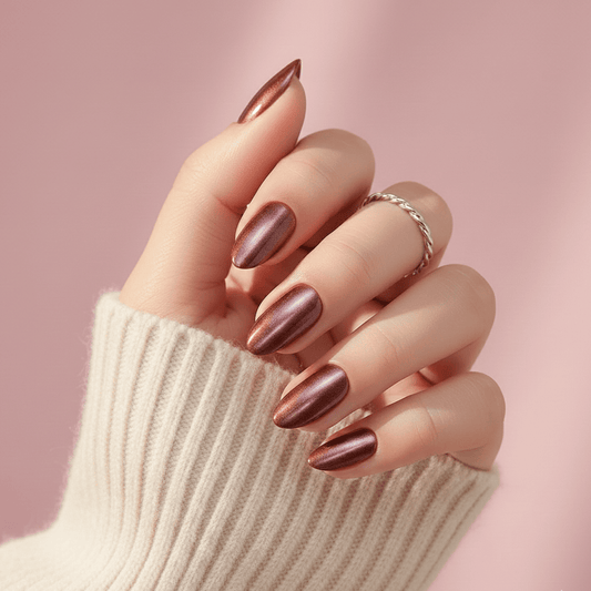 Holy Grail Nail press on Reputation (Cat's eye)  - Soft Gel Press Ons (Short Almond)