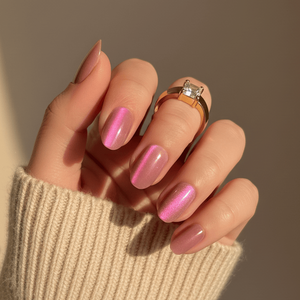 Holy Grail Nail press on Running the Show (Cat's Eye) -  Soft Gel Press Ons (Short Oval)