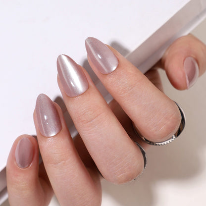 Holy Grail Nail press on Silver Rose (Cat's eye) - Soft Gel Press Ons