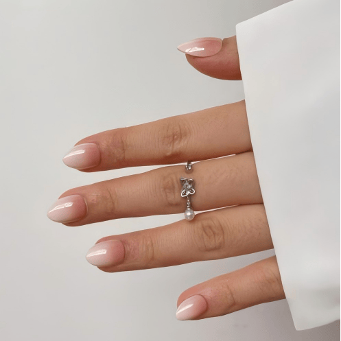 Holy Grail Nail press on Soft Focus (Glazed) - Soft Gel Press Ons (Extra Short Natural)