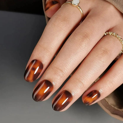 Holy Grail Nail press on Tortoiseshell - Soft Gel Press Ons