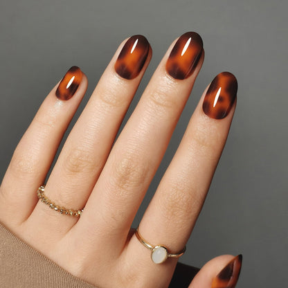 Holy Grail Nail press on Tortoiseshell - Soft Gel Press Ons