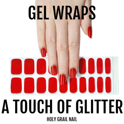 Holy Grail Nail Semi-Cured Gels A Touch of Glitter - Gels, Red Carpet Gel, Hello Nails